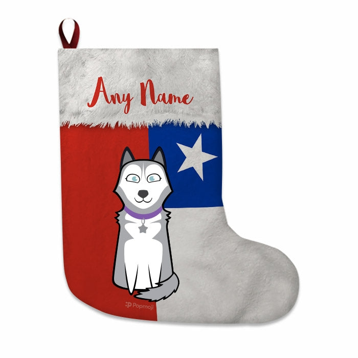 Dogs Personalized Christmas Stocking - Chilean Flag - Image 2