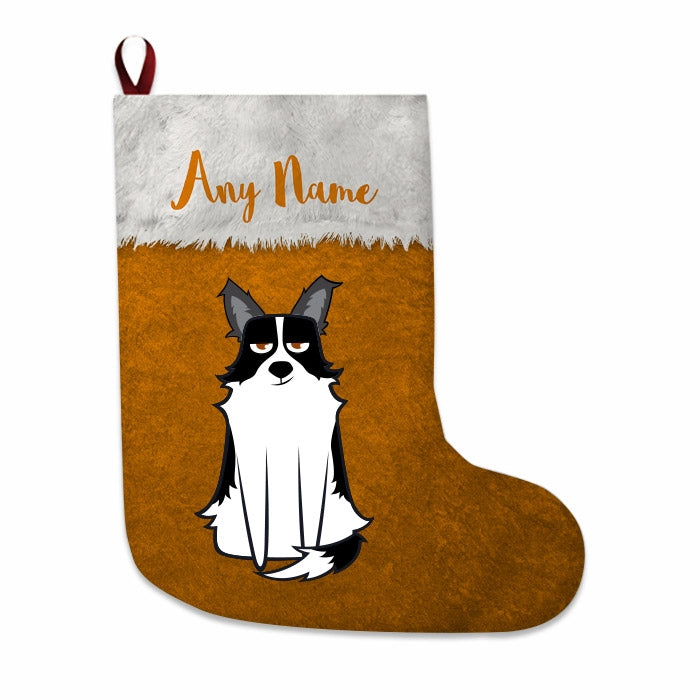 Dogs Personalized Christmas Stocking - Classic Orange - Image 2
