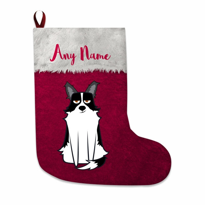 Dogs Personalized Christmas Stocking - Classic Red - Image 2