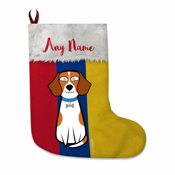 Dogs Personalized Christmas Stocking - Columbian Flag - Image 2