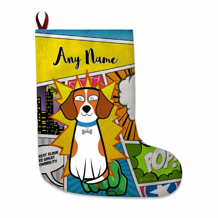 Dogs Personalized Christmas Stocking - Comic Book - Image 1