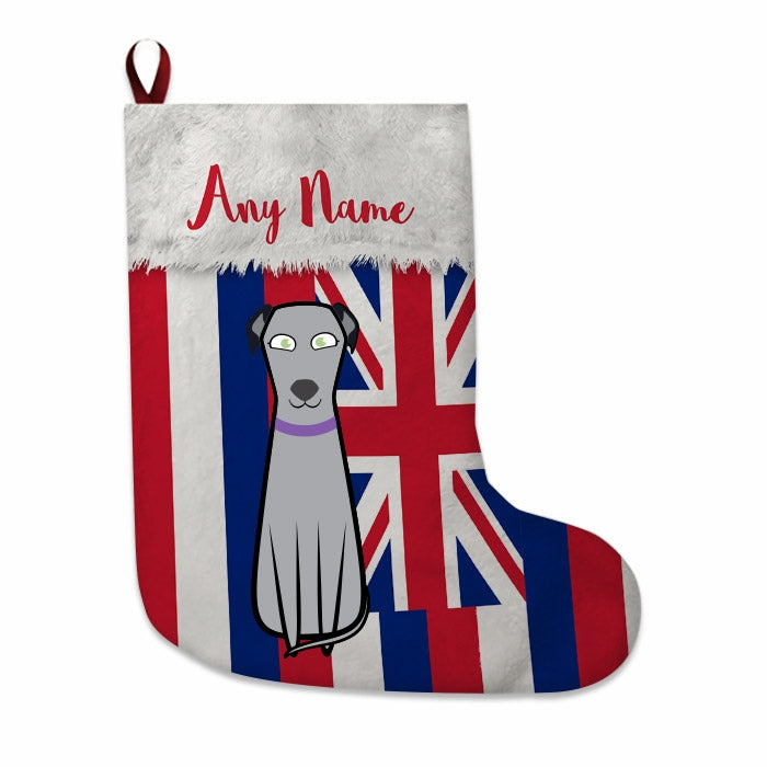 Dogs Personalized Christmas Stocking - Hawaiian Flag - Image 2