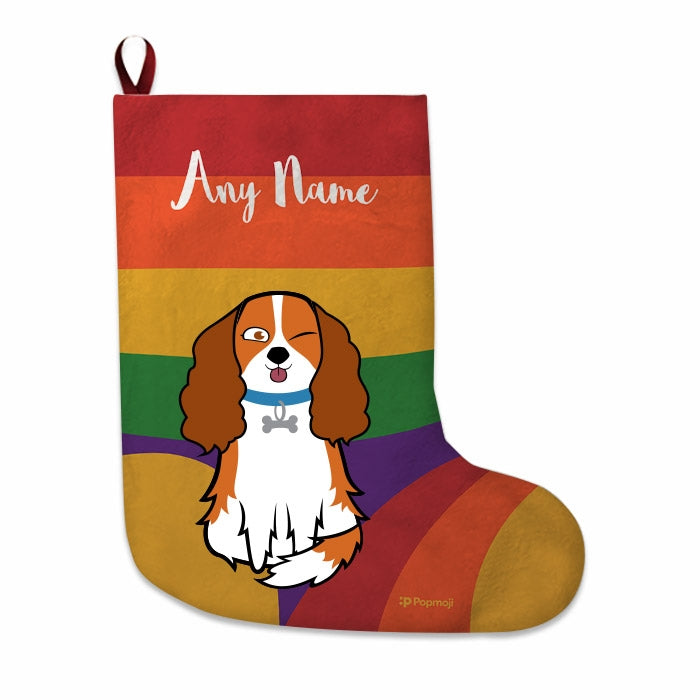 Dogs Personalized Christmas Stocking - Rainbow - Image 1