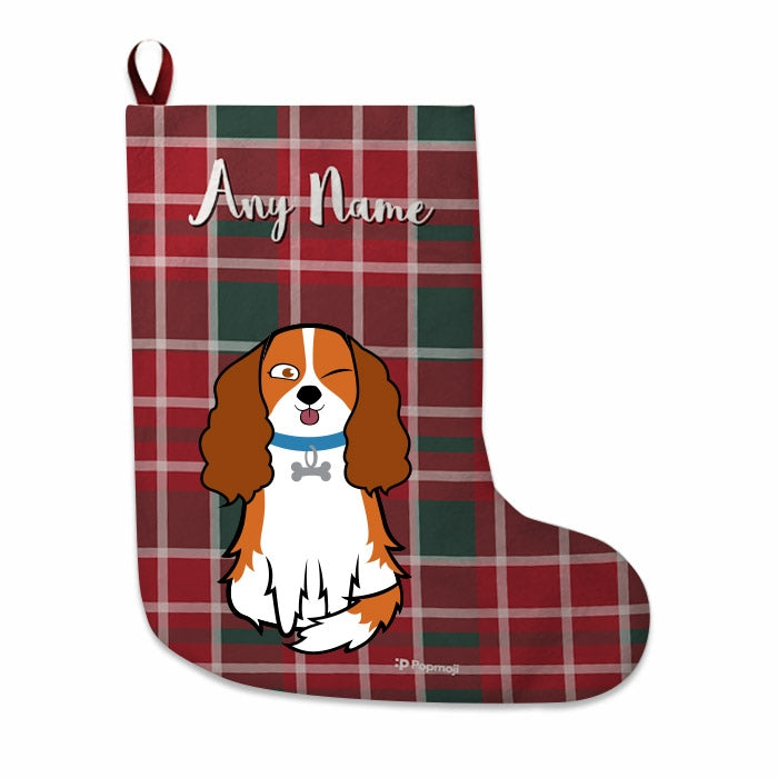 Dogs Personalized Christmas Stocking - Tartan - Image 1