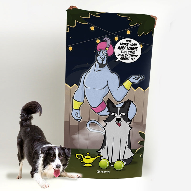 Personalized Dog 3 Wishes Beach Towel - Image 3