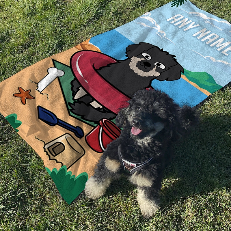Personalized Dog Beach Fun Beach Towel