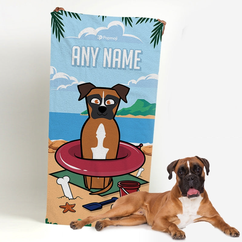 Personalized Dog Beach Fun Beach Towel - Image 5