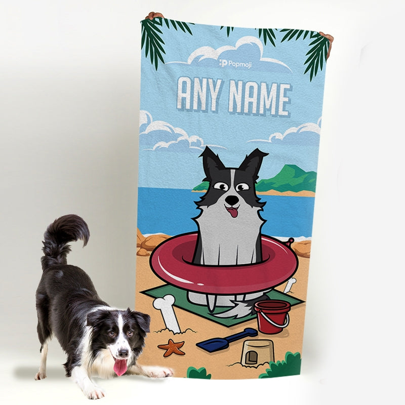Personalized Dog Beach Fun Beach Towel - Image 3