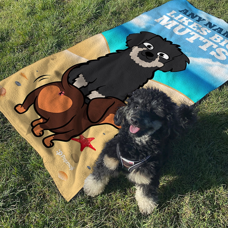 Dog beach towel top