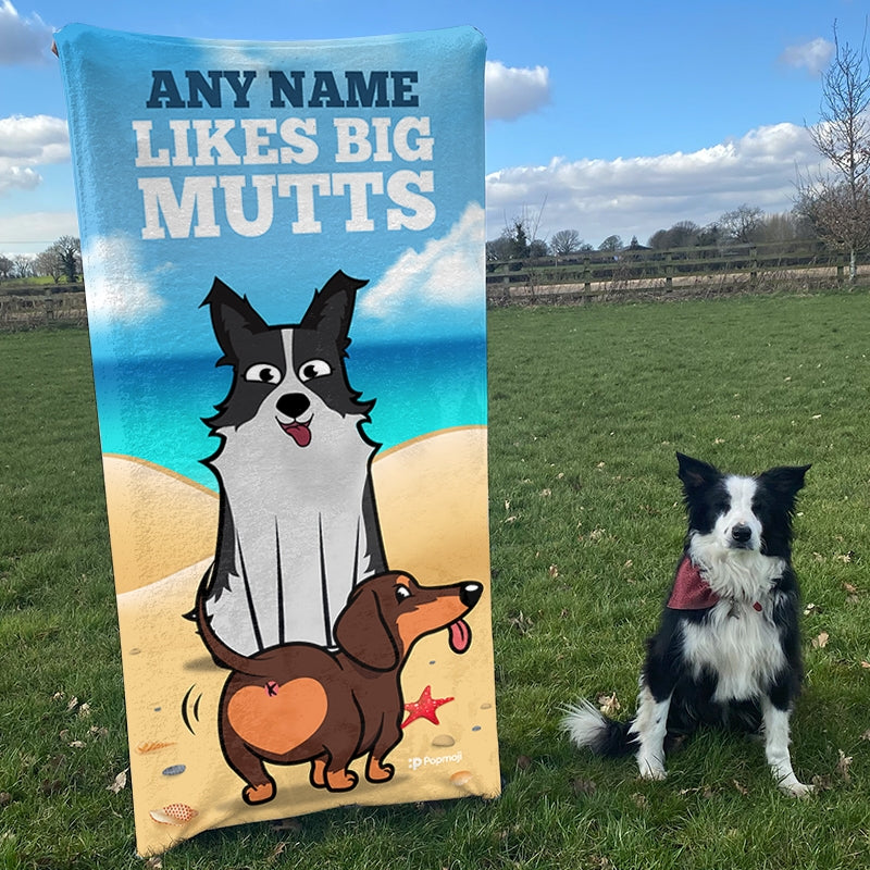 Personalized Dog Big Mutts Beach Towel - Image 3