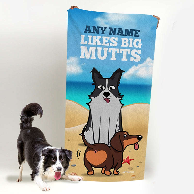 Personalized Dog Big Mutts Beach Towel - Image 4