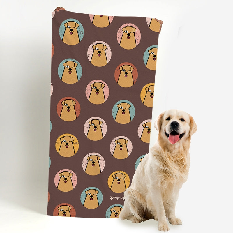 Personalized Dog Emoji Beach Towel - Image 4