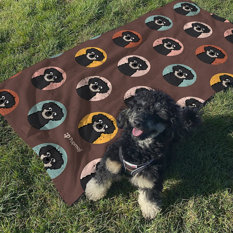 Personalized Dog Emoji Beach Towel - Image 5