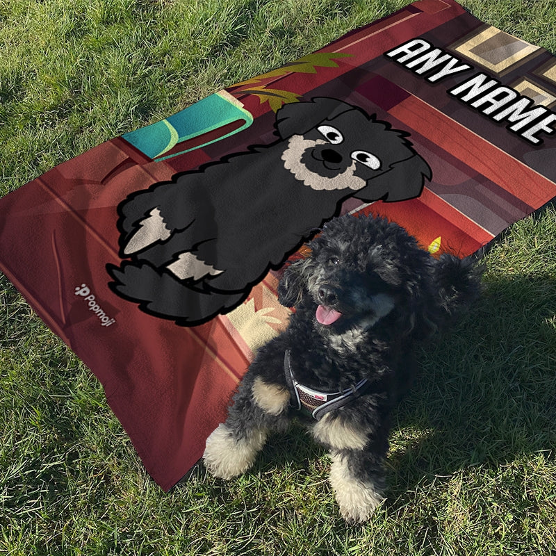 Personalized Dog Fireplace Beach Towel - Image 4