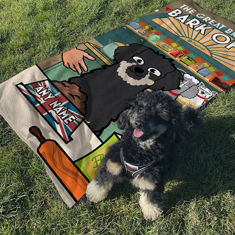 Personalized Dog Great British Bark Off Beach Towel - Image 2