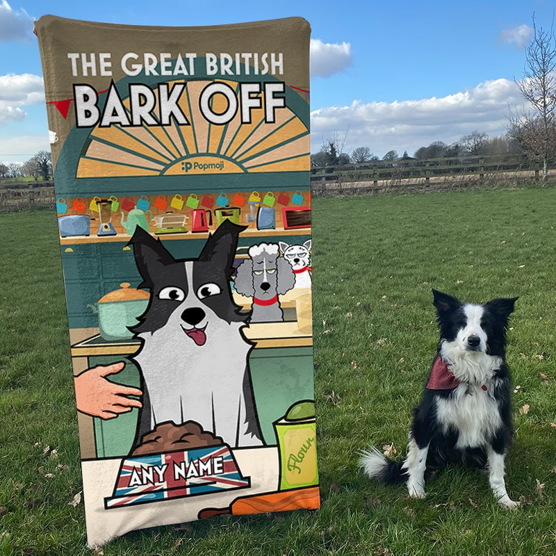 Personalized Dog Great British Bark Off Beach Towel - Image 5