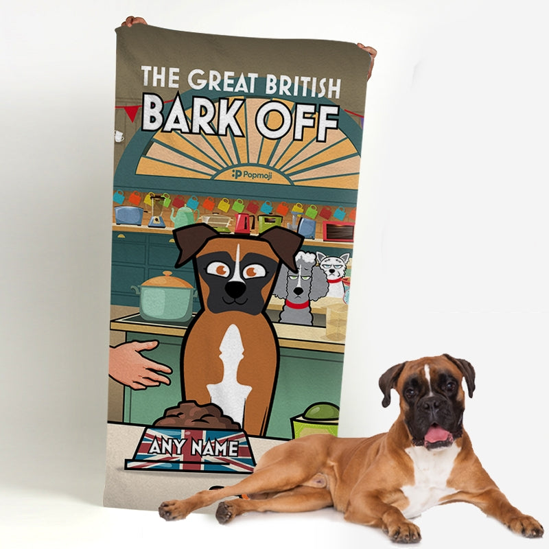 Personalized Dog Great British Bark Off Beach Towel - Image 4