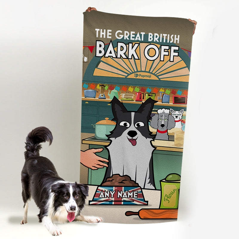 Personalized Dog Great British Bark Off Beach Towel - Image 3
