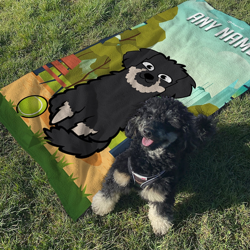 Personalized Dog Park Life Beach Towel - Image 4