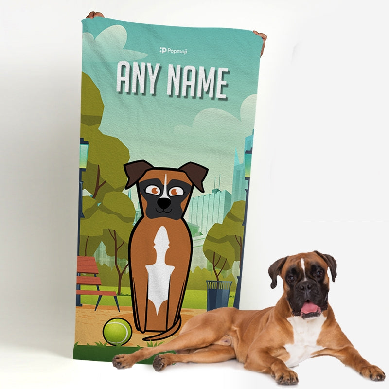 Personalized Dog Park Life Beach Towel - Image 3