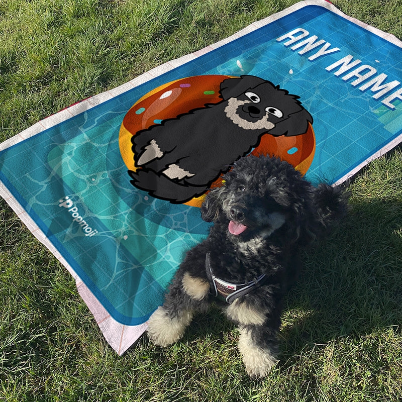Personalized Dog Pool Time Beach Towel - Image 5