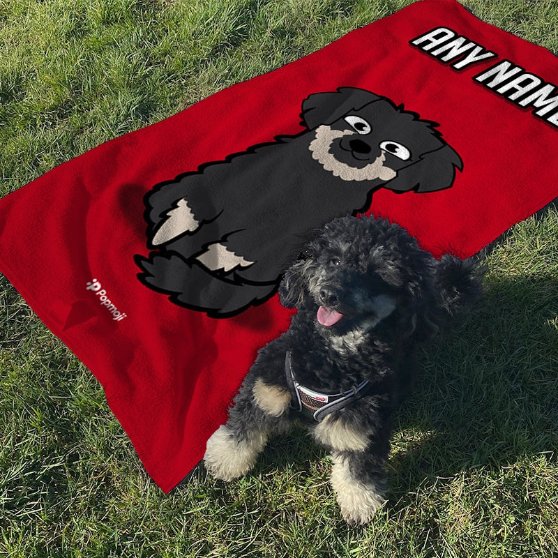 Personalized Dog Red Beach Towel - Image 5