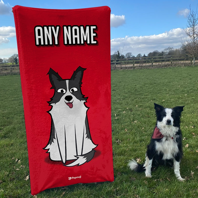 Personalized Dog Red Beach Towel - Image 3