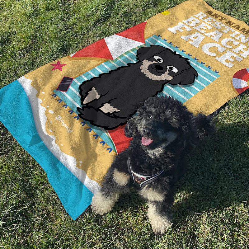 Personalized Dog Resting Beach Towel - Image 2