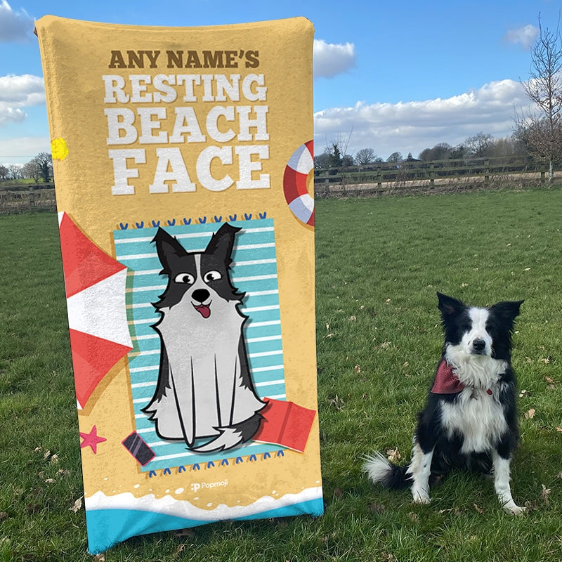 Personalized Dog Resting Beach Towel - Image 4