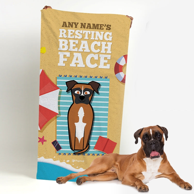 Personalized Dog Resting Beach Towel - Image 1
