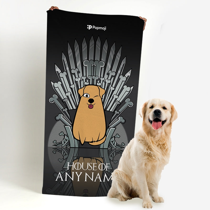 Personalized Dog Throne Beach Towel - Image 3