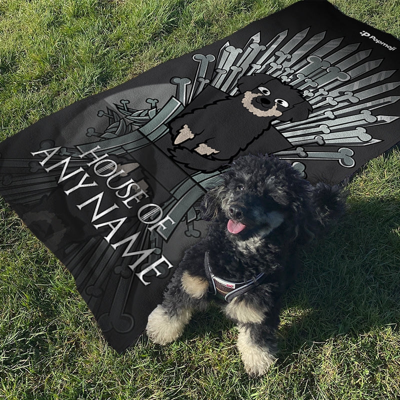 Personalized Dog Throne Beach Towel - Image 5
