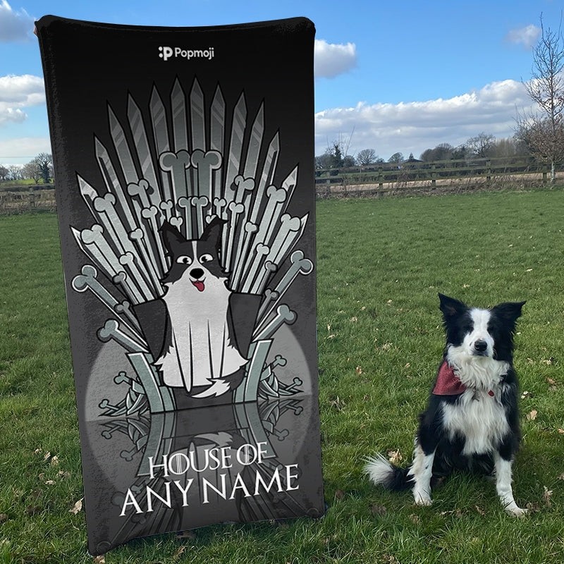 Personalized Dog Throne Beach Towel - Image 2
