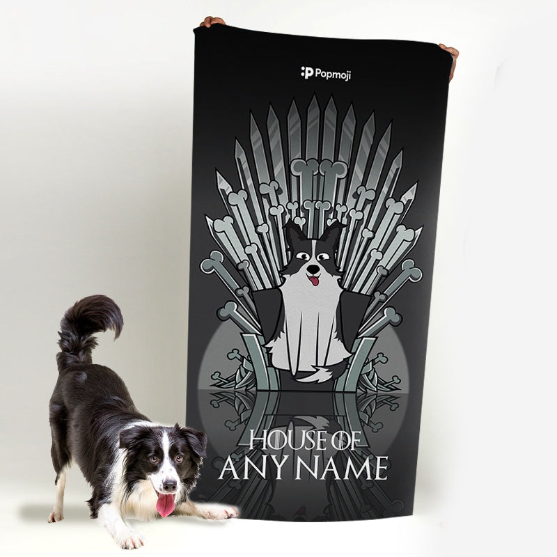 Personalized Dog Throne Beach Towel - Image 4