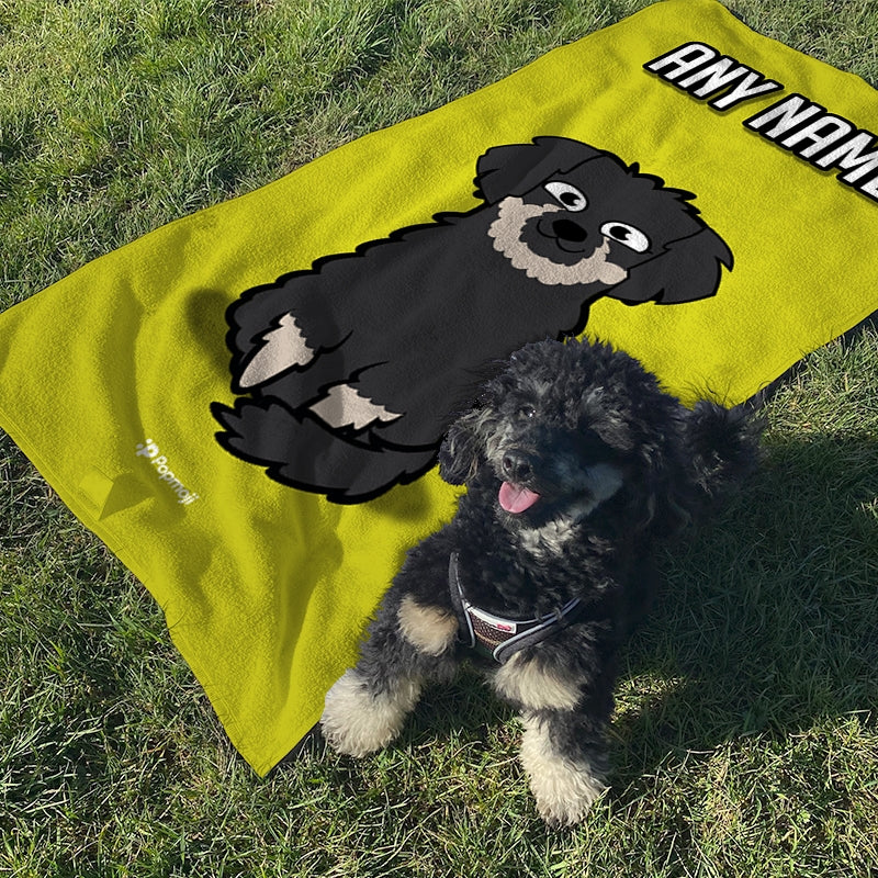 Personalized Dog Yellow Beach Towel - Image 4
