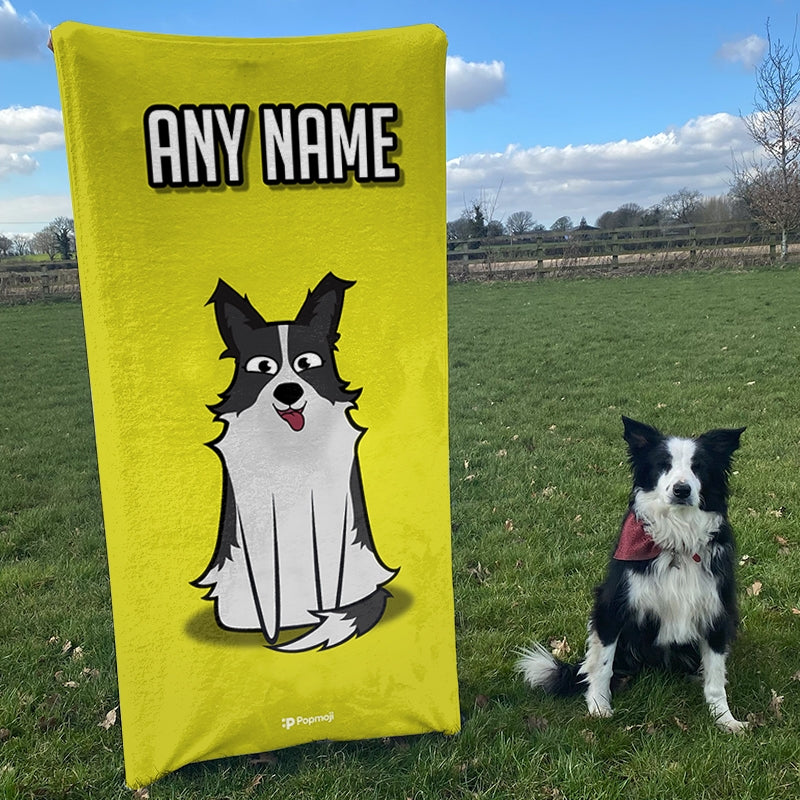 Personalized Dog Yellow Beach Towel - Image 3