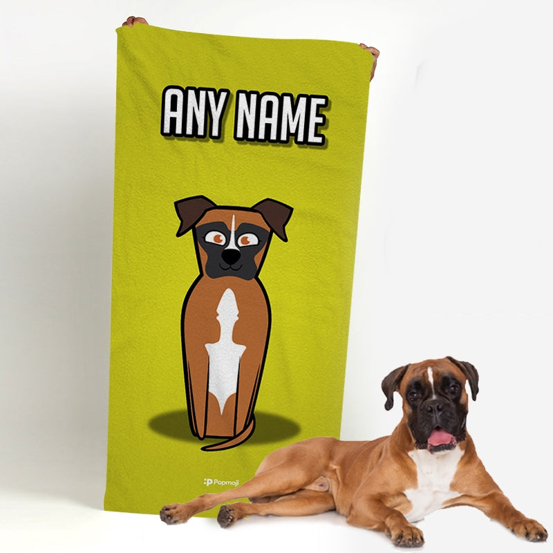 Personalized Dog Yellow Beach Towel - Image 1