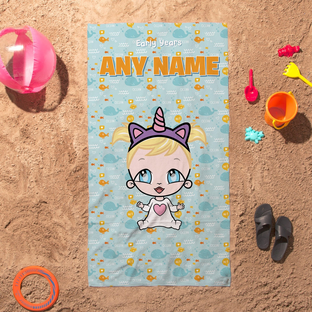 Early Years Fish Pattern Beach Towel - Image 5