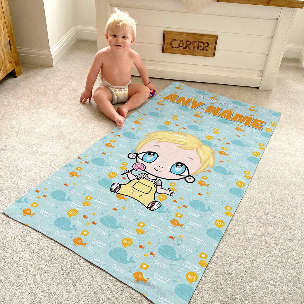 Early Years Fish Pattern Beach Towel - Image 3