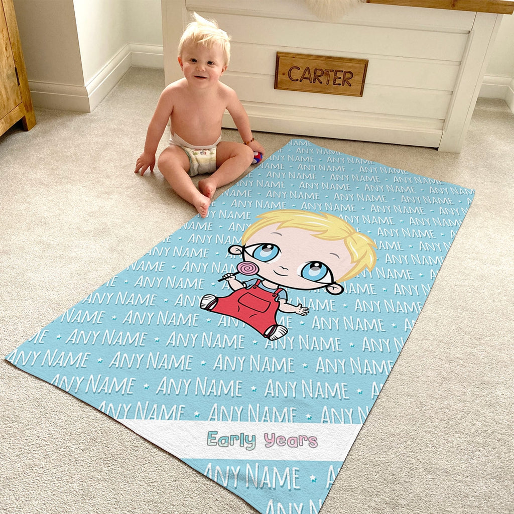 Early Years Blue Typography Beach Towel - Image 3