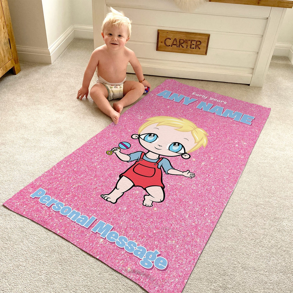 Early Years Pink Glitter Effect Beach Towel - Image 5