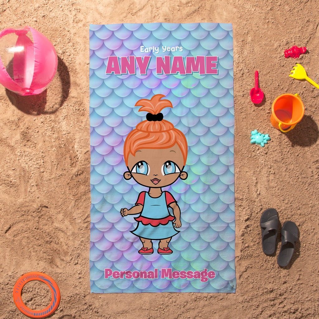 Early Years Scale Shimmer Beach Towel - Image 1