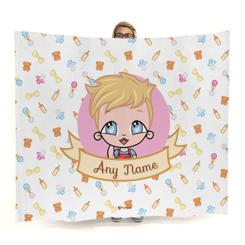 Babies Baby Boo Pink Fleece Blanket - Image 1