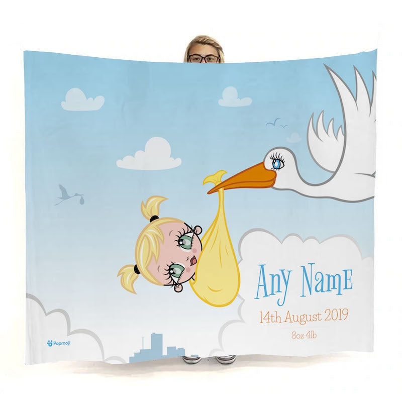 Babies Baby Stork Fleece Blanket - Image 1