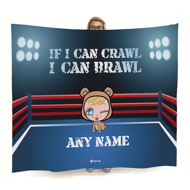 Babies Crawling Brawler Fleece Blanket - Image 1