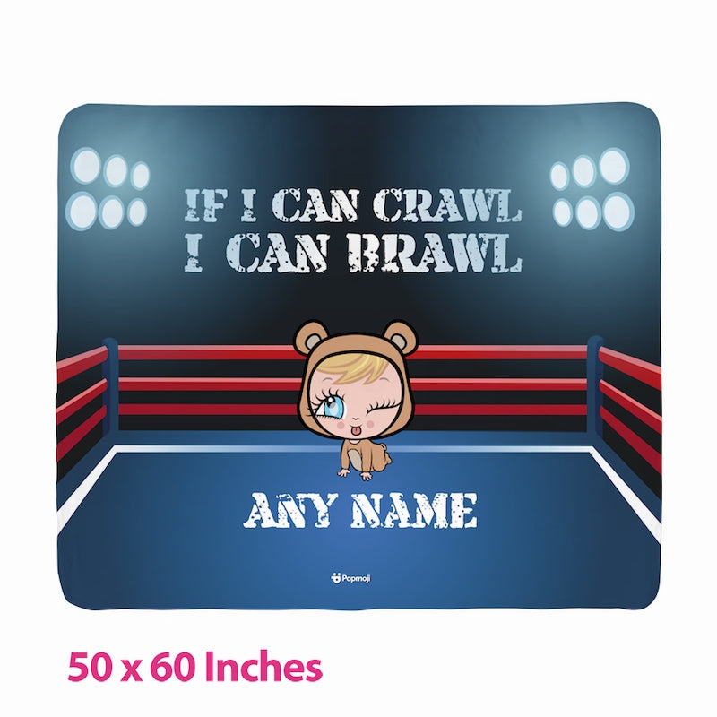 Babies Crawling Brawler Fleece Blanket - Image 2