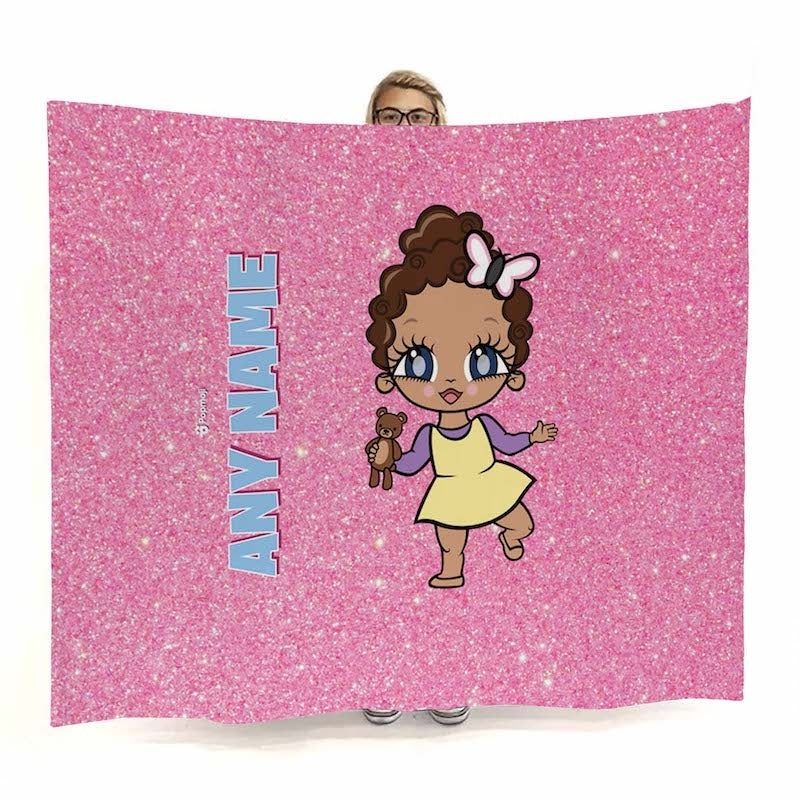 Babies Pink Glitter Fleece Blanket - Image 1