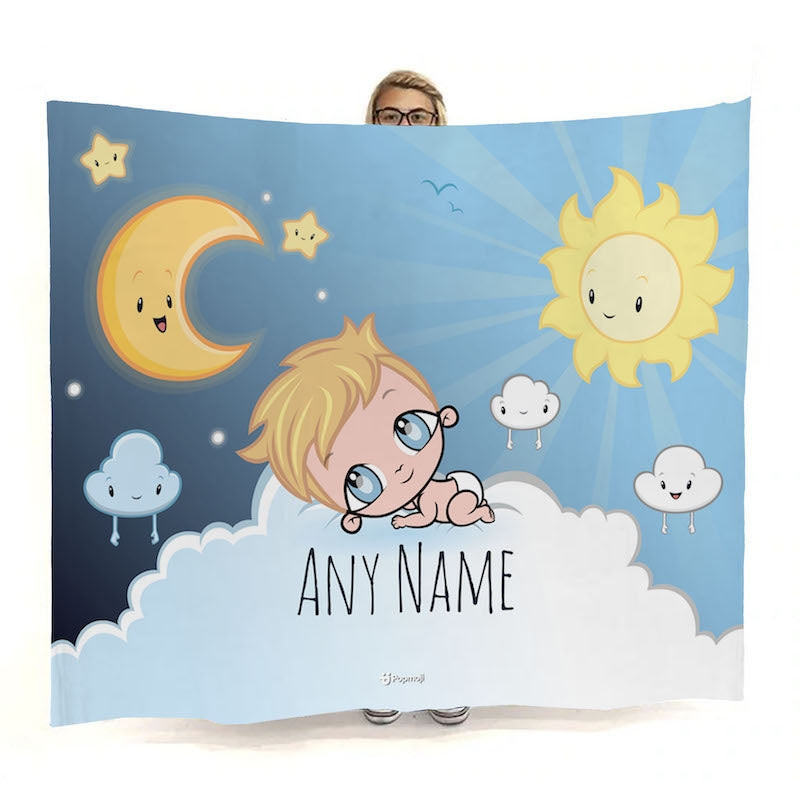 Babies Sun & Moon Fleece Blanket - Image 1