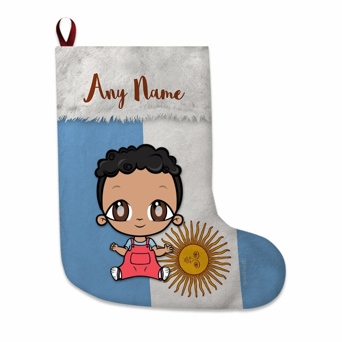 Babies Personalized Christmas Stocking - Argentinian Flag - Image 3