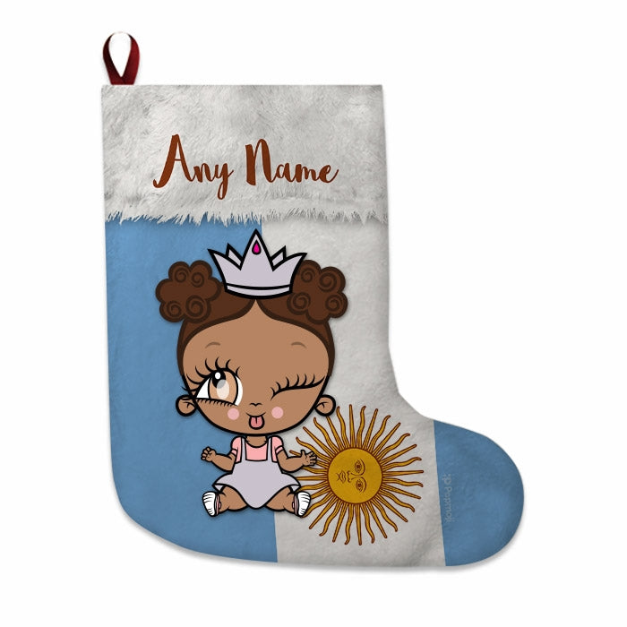 Babies Personalized Christmas Stocking - Argentinian Flag - Image 1